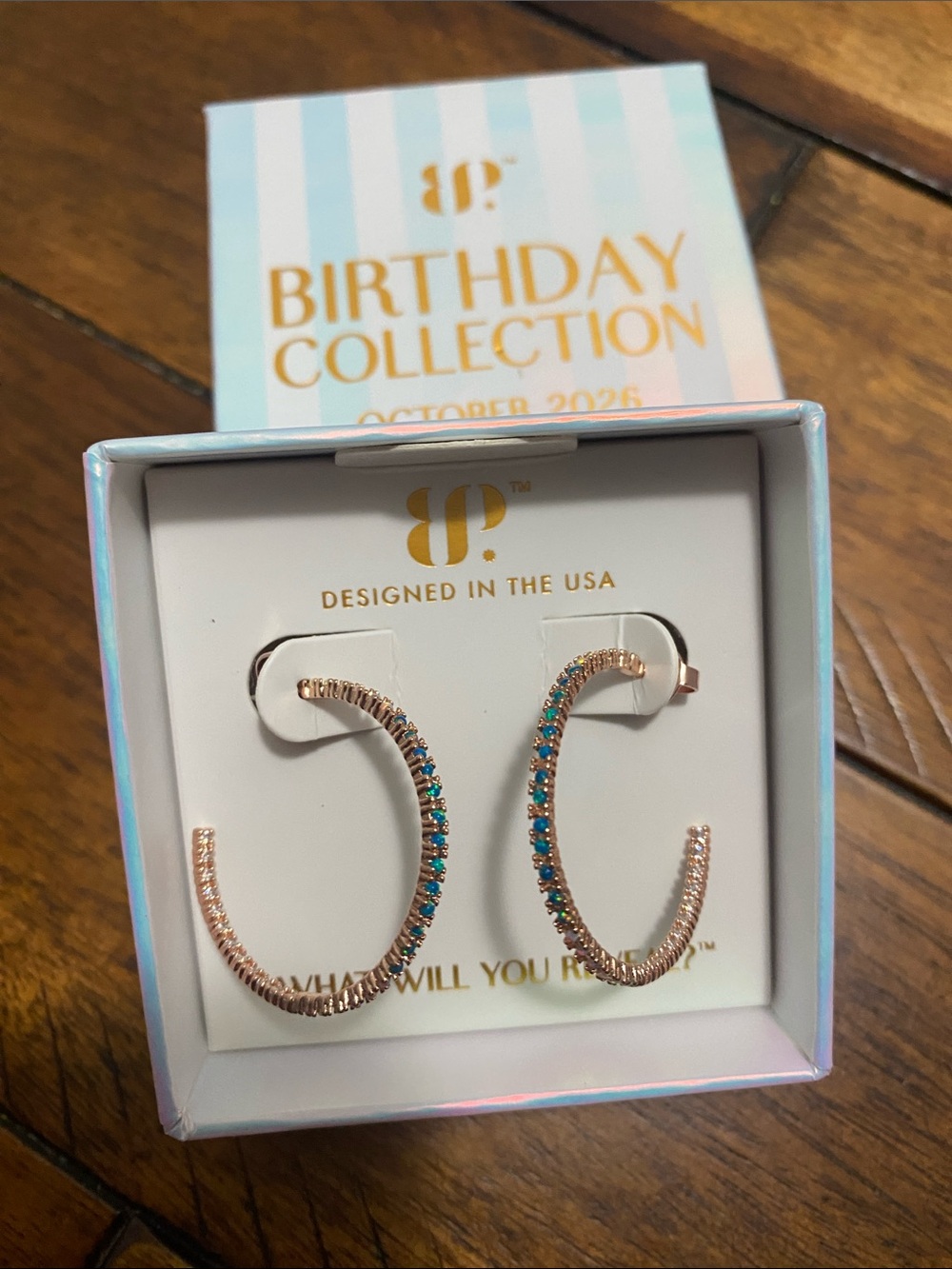 Bomb Party Birthday Collection October 2026 Earrings - Emerald Fire Opal - Rose